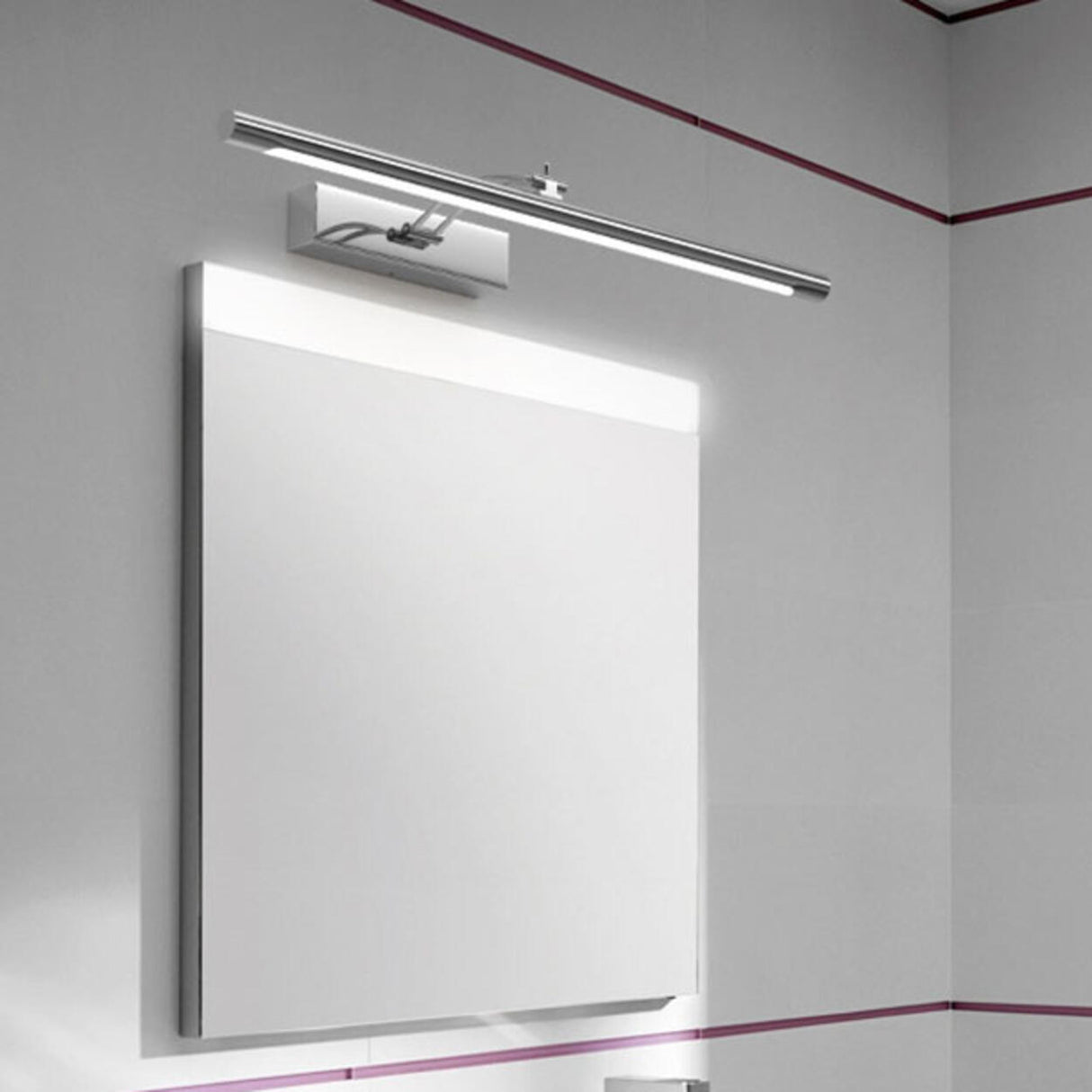 Modern Bathroom Sliver Cylinder LED Vanity Light  Image - 3