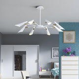 Modern Bedroom Angular Cone Spider Branch Chandelier Image - 2