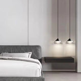 Modern Bedroom Black Clear Acrylic Diamond Pendant Light Image - 1