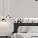 Modern Bedroom Black Clear Acrylic Diamond Pendant Light Image - 3