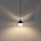 Modern Bedroom Black Clear Acrylic Diamond Pendant Light Image - 4