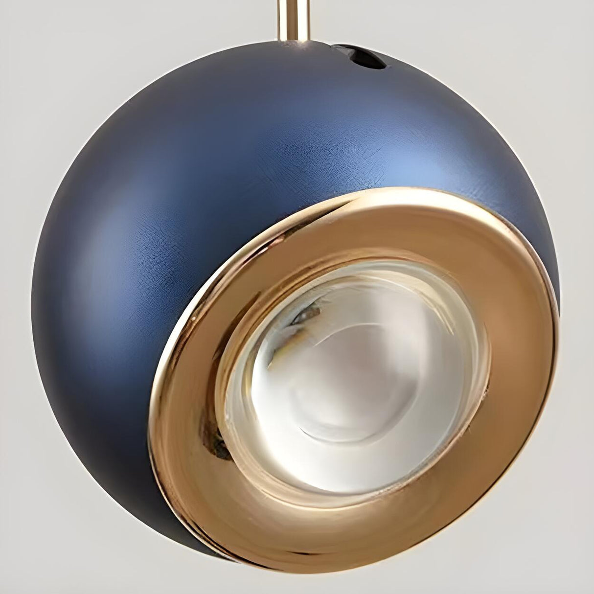 Modern Bedroom Blue Red Metal Globe LED Pendant Light Image - 14