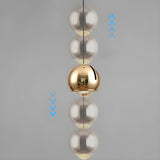 Modern Bedroom Blue Red Metal Globe LED Pendant Light Image - 15