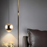 Modern Bedroom Blue Red Metal Globe LED Pendant Light Image - 22