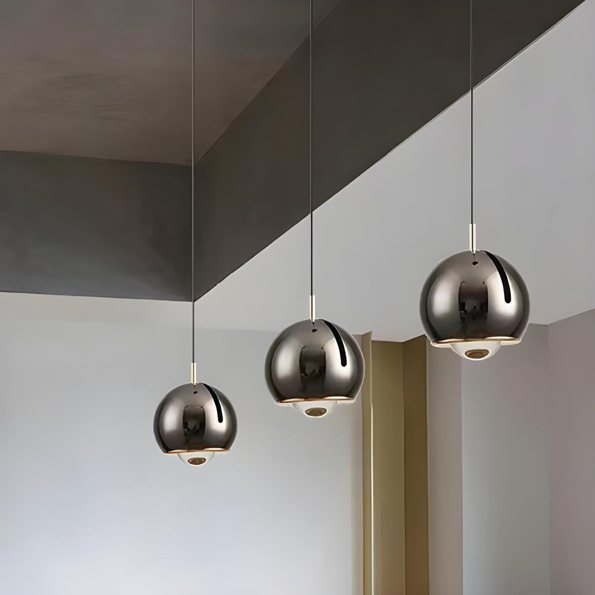 Modern Bedroom Blue Red Metal Globe LED Pendant Light Image - 29