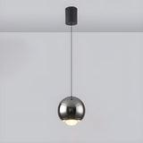 Modern Bedroom Blue Red Metal Globe LED Pendant Light Image - 6