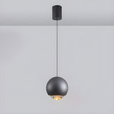 Modern Bedroom Blue Red Metal Globe LED Pendant Light Image - 7