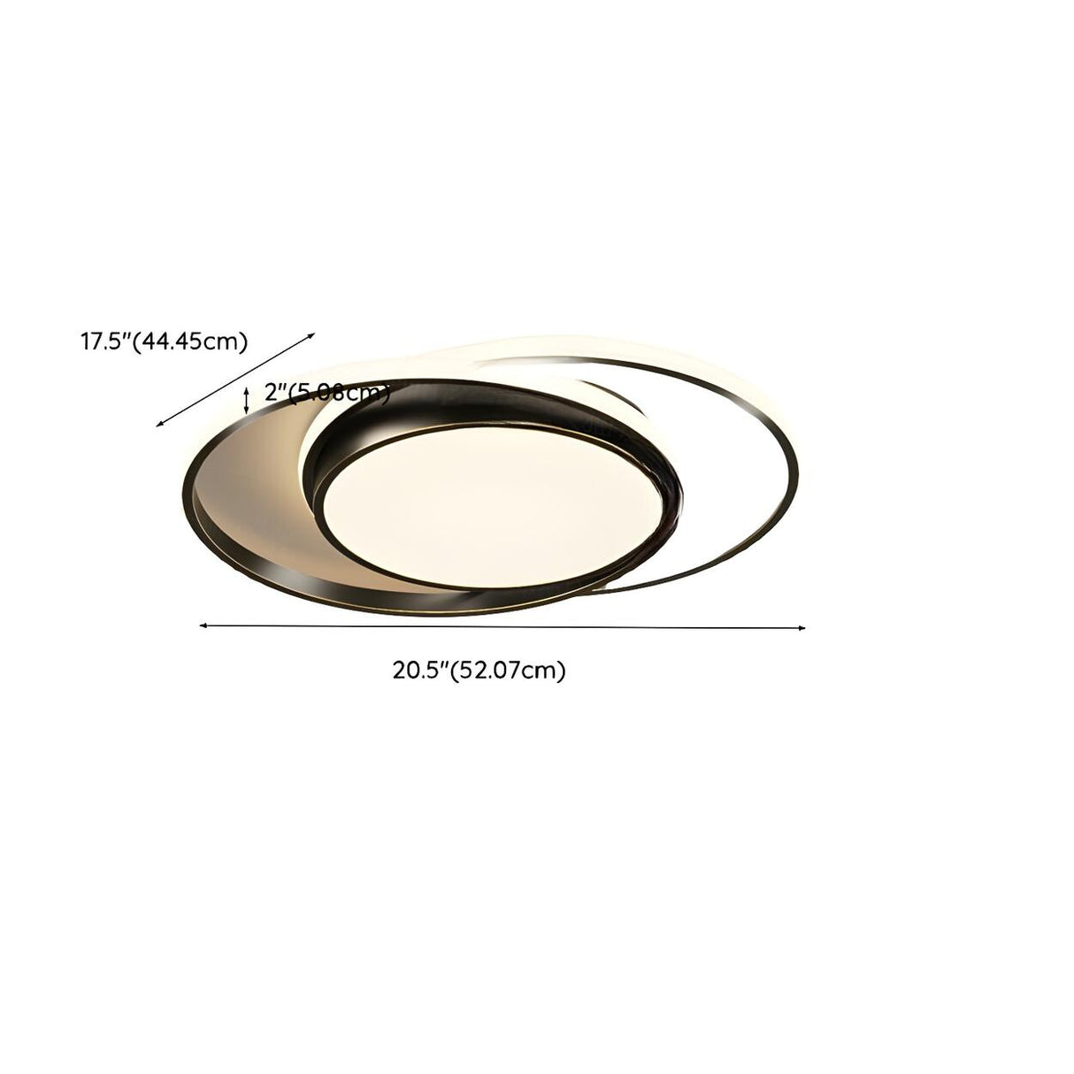 Modern Bedroom Circle Metal Flush Mount Ceiling Light 