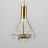 Modern Bedroom Clear Crystal Diamond Pendant Light Image - 10