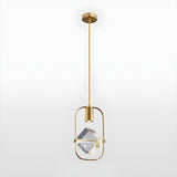 Modern Bedroom Clear Crystal Diamond Pendant Light Image - 12