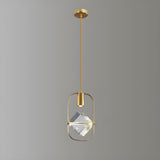 Modern Bedroom Clear Crystal Diamond Pendant Light Image - 3