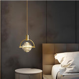 Modern Bedroom Clear Crystal Diamond Pendant Light Image - 6