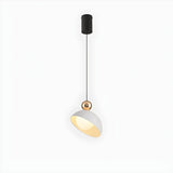 Modern Bedroom Dome White Glass Pendant Light Image - 3