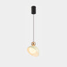 Modern Bedroom Dome White Glass Pendant Light Image - 5