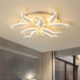 Modern Bedroom Fish-Shaped LED Flush Mount Ceiling Lamp Image - 12