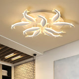 Modern Bedroom Fish-Shaped LED Flush Mount Ceiling Lamp Image - 13