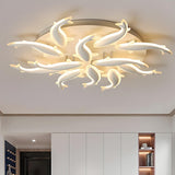 Modern Bedroom Fish-Shaped LED Flush Mount Ceiling Lamp Image - 16