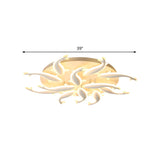 Modern Bedroom Fish-Shaped LED Flush Mount Ceiling Lamp Image - 20