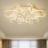 Modern Bedroom Fish-Shaped LED Flush Mount Ceiling Lamp Image - 21