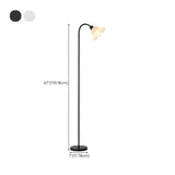 Modern Bedroom Floral Black Metal LED Floor Lamp #size