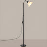 Modern Bedroom Floral Black Metal LED Floor Lamp Image - 2