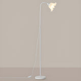 Modern Bedroom Floral Black Metal LED Floor Lamp Image - 3