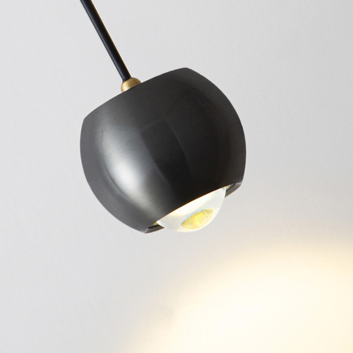 Modern Bedroom Globe Metal Dual Black Sphere Pendant Light Image - 11