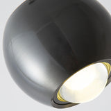 Modern Bedroom Globe Metal Dual Black Sphere Pendant Light Image - 12