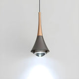 Modern Bedroom Gold Cone Pendant Light Adjustable Height Image - 10