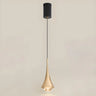 Modern Bedroom Gold Cone Pendant Light Adjustable Height Image - 3