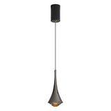 Modern Bedroom Gold Cone Pendant Light Adjustable Height Image - 8