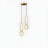 Modern Bedroom Gold Ring Clear Crystal Globe Pendant Light Image - 10