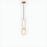 Modern Bedroom Gold Ring Clear Crystal Globe Pendant Light Image - 9