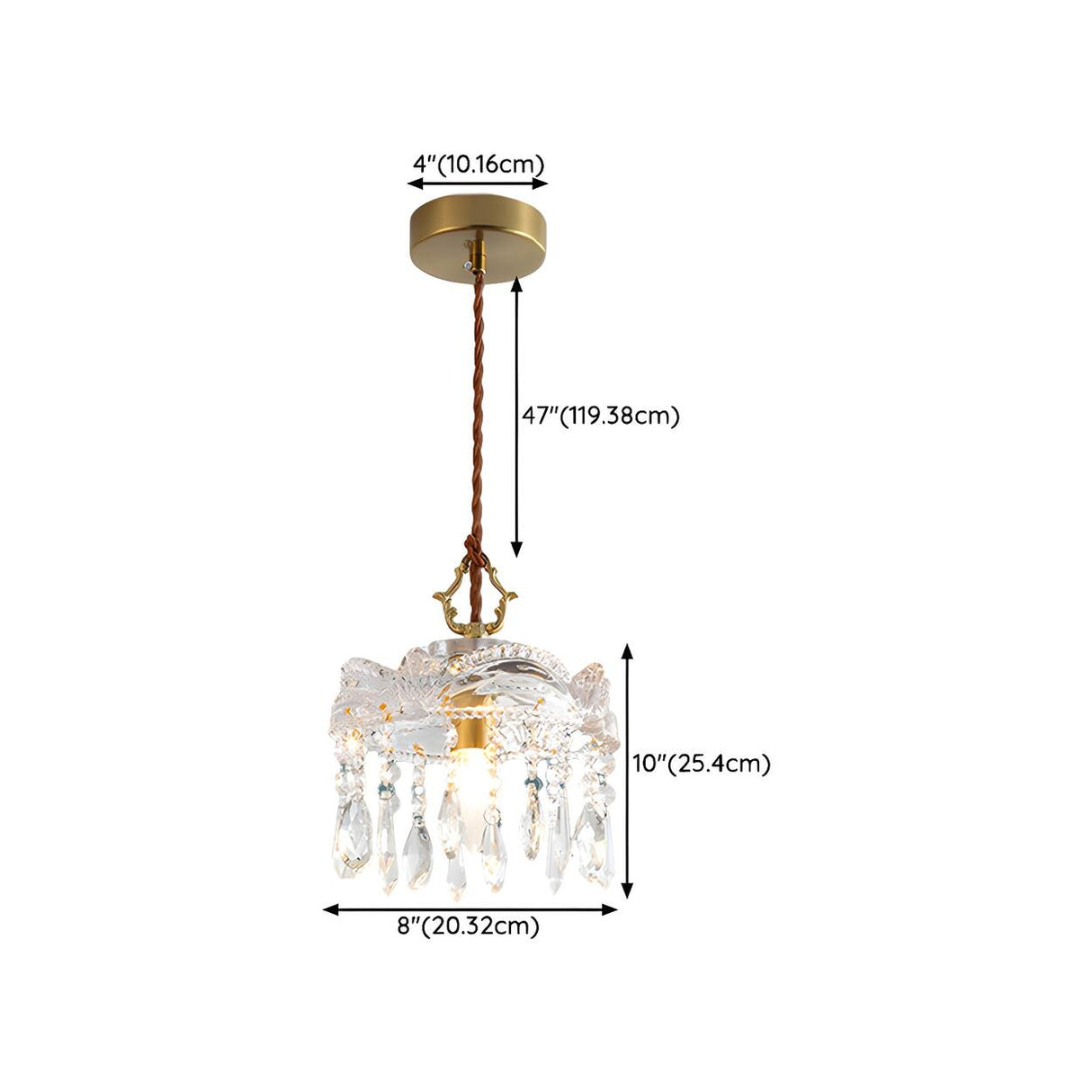 Modern Bedroom Layered Floral Clear Glass Pendant Light Image - 17