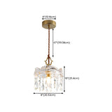 Modern Bedroom Layered Floral Clear Glass Pendant Light Image - 17