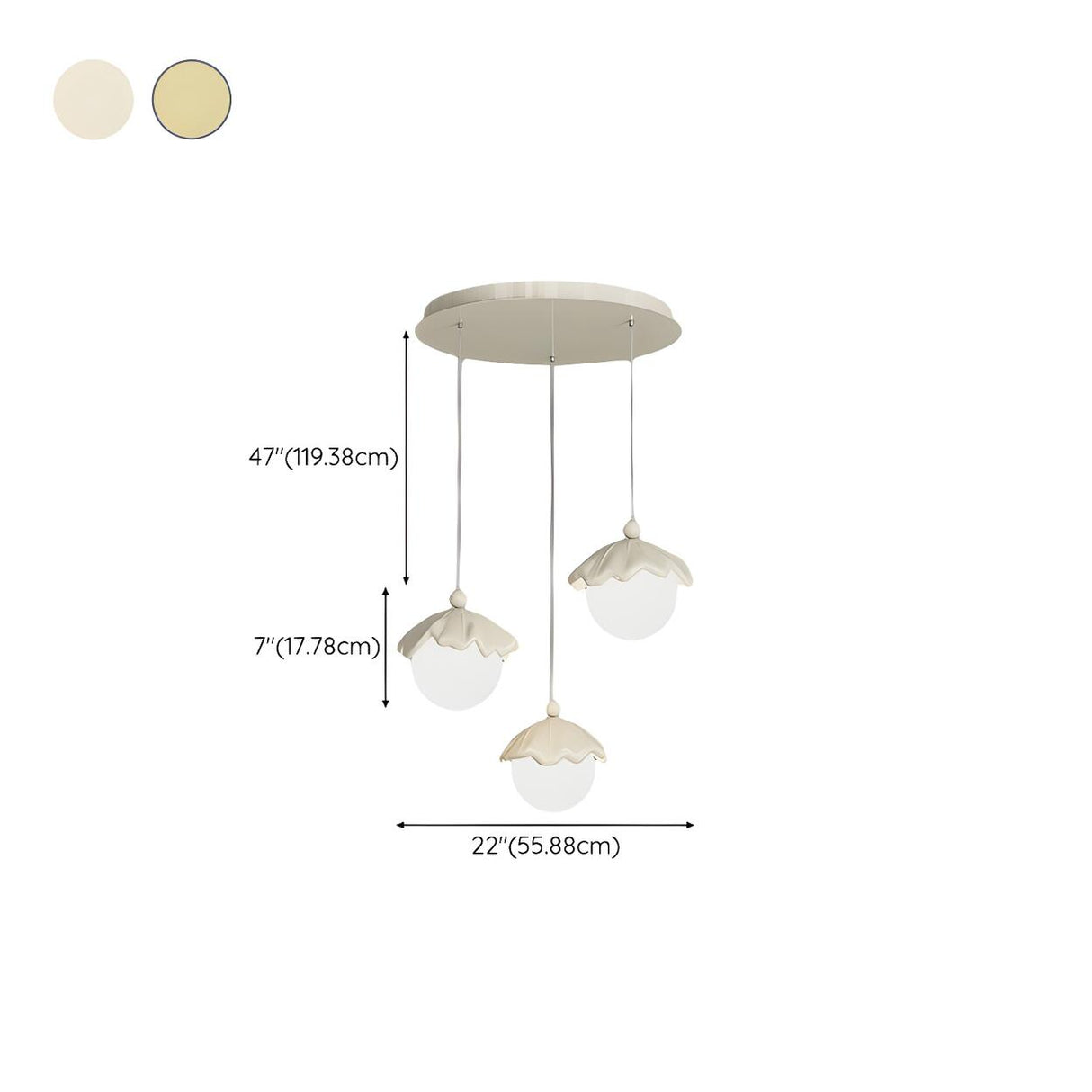 Modern Bedroom Leaf Metal Globe White Acrylic Pendant Light Image - 18