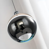 Modern Bedroom LED Chrome Ball Acrylic Pendant Light Image - 9