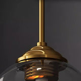 Modern Bedroom Mini Globe Clear Glass Pendant Light Image - 12