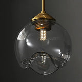 Modern Bedroom Mini Globe Clear Glass Pendant Light Image - 13