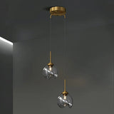 Modern Bedroom Mini Globe Clear Glass Pendant Light Image - 3