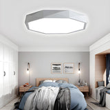 Modern Bedroom Octagon LED Flush Mount Ceiling Light Image - 4