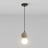 Modern Bedroom Resin Globe Pendant Light Adjustable Cord Image - 10