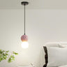 Modern Bedroom Resin Globe Pendant Light Adjustable Cord Image - 5