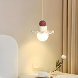 Modern Bedroom Ruffled Purple Resin Globe Pendant Light Image - 14