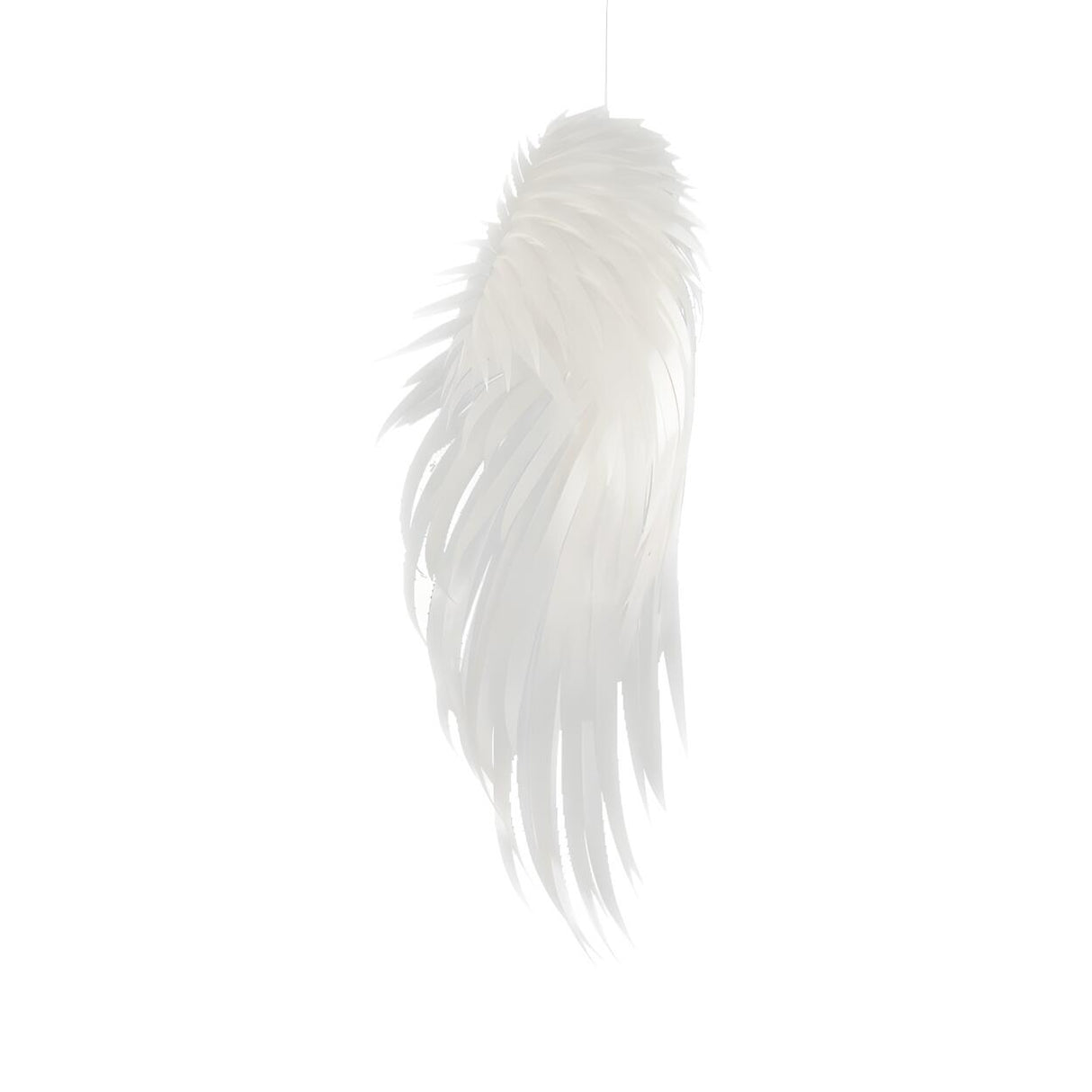 Modern Bedroom Stylish Feather White Pendant Light Image - 3