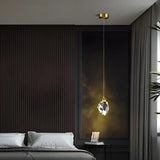 Modern Bedroom Teardrop Glass Crystal Pendant Light Image - 11