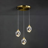 Modern Bedroom Teardrop Glass Crystal Pendant Light Image - 16