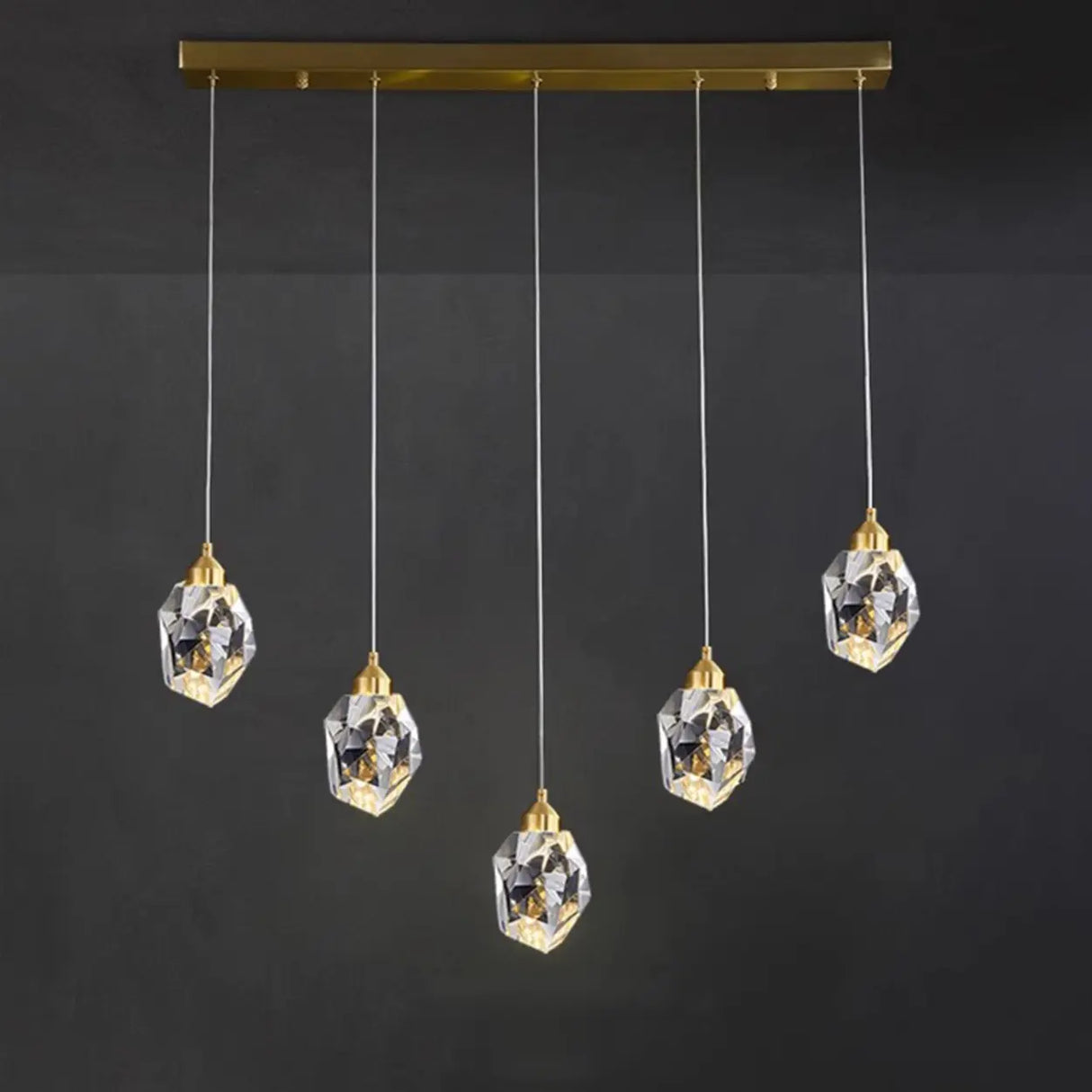 Modern Bedroom Teardrop Glass Crystal Pendant Light Image - 17