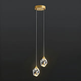 Modern Bedroom Teardrop Glass Crystal Pendant Light Image - 2