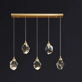 Modern Bedroom Teardrop Glass Crystal Pendant Light Image - 21